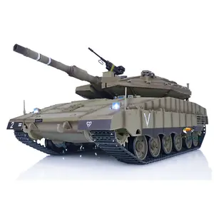 US Stock 1/16 Heng Long RC Tank 3958 IDF Merkava MK IV Métal Conduite Boîte De Vitesses Réservoirs Modèle