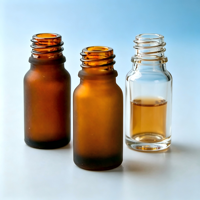 Flacon compte-gouttes en verre ambré de 10 ml pour huiles essentielles avec bouchon inviolable