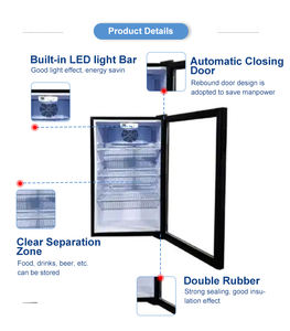 Refrigerador Portátil SC90, Mini Nevera Pequeña <span class=keywords><strong>con</strong></span> Cerradura y <span class=keywords><strong>Llave</strong></span> para Habitación, Dormitorio, Hotel - Product Image 5