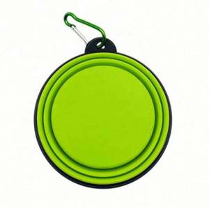 Nouvelle conception de bol pliable en silicone pour chien, bol portable pour animaux de compagnie, multifonctionnel, pliable, pour l'extérieur, à suspendre - Product Image 5