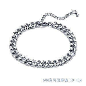 Pulsera de Cadena de Eslabones de Acero Inoxidable de Color Plateado, Diseño Geométrico, Estilo Hip-Hop Punk, Unisex, de Alta Calidad, para Regalo - Product Image 4