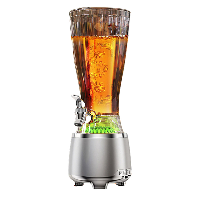 New Luminous Wine Cannon Wireless Speaker 2.5Liter Draft Beer Keg Beer Tower with Tap for KTV Bar Dining and Nightclub Parties