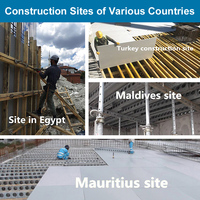 Material de construção reutilizável 60 vezes, plástico concreto formtrabalho para coluna sistema concreto