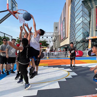 Suelo para Cancha de Baloncesto en el Patio Trasero, Baldosas de PP, Múltiples Usos para Cancha de Tenis, Hockey, Fútbol Sala, Color Personalizable, Muestras Gratis