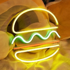 Nhà Máy bánh hamburger thức ăn nhanh cửa hàng LED quảng cáo Neon dấu hiệu Trung Quốc DC 12V tùy chỉnh 80 Đèn Neon cho phòng ngủ Adaptor - Product Image 3