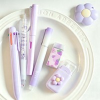 Ensemble de papeterie mignon en forme de macaron, 7 pièces, fournitures scolaires kawaii, kit d'écriture, cadeau de rentrée scolaire pour les étudiants, pack de papeterie, logo personnalisé