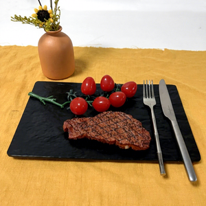 Alta calidad 100% melamina estilo japonés mate negro melamina comida bistec platos rectángulo <span class=keywords><strong>12</strong></span> pulgadas <span class=keywords><strong>Sushi</strong></span> Bandejas para servir vajilla - Product Image 1