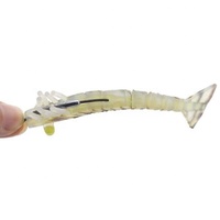 Nouveaux leurres à crevettes souples à tête plombée multi-sections de 120mm 17g avec hameçon VMC leurre de pêche à la crevette