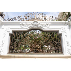 Panneaux de clôture haut de gamme en fer forgé, écologiques, avec cadre galvanisé et peint, modélisation 3D, pour villa, jardin, résidence - Product Image 1