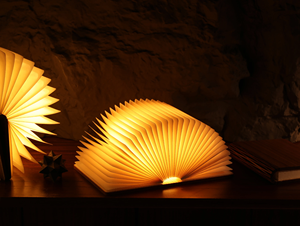 Lampada LED Pieghevole a Forma di Libro con Logo Personalizzato, Batteria Type-C, Luce Notturna da Comodino, Decorazione per Libreria e Scrivania - Product Image 4