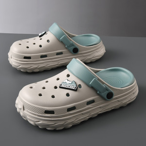 Men's <b>Clogs</b> Platform Height Increasing Summer Outdoor Sandals Non Slip Breathable Comfortable Versatile Slip On Shoes - Product Image 1