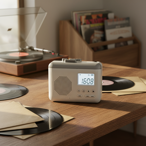 Enregistreur de cassette stéréo portable classique personnalisable, mini lecteur de cassettes Walkman, batterie rechargeable intégrée, prise d'alimentation USB, écran LCD - Product Image 2