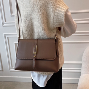 Sac à bandoulière Playmax pour filles, en PU marron, style rétro, luxe décontracté, tridimensionnel, durable, imperméable, avec poche zippée – Vente en gros - Product Image 6