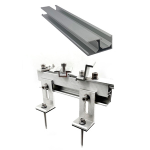 Năng lượng mặt trời gắn hệ thống với cấu trúc hồ sơ nhôm PV Bảng điều khiển Kệ năng lượng mặt trời gắn đường sắt - Product Image 3