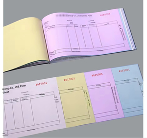 Carnet de reçus autocopiants personnalisé en kraft écologique, multicolore, pour documents commerciaux - Product Image 1