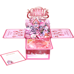 Wholesale 3D Pop up <strong>Christmas</strong> <strong>Card</strong> Eco Friendly Recyclable Personalized 3D Holiday Greeting <strong>Card</strong> - Product Image 2