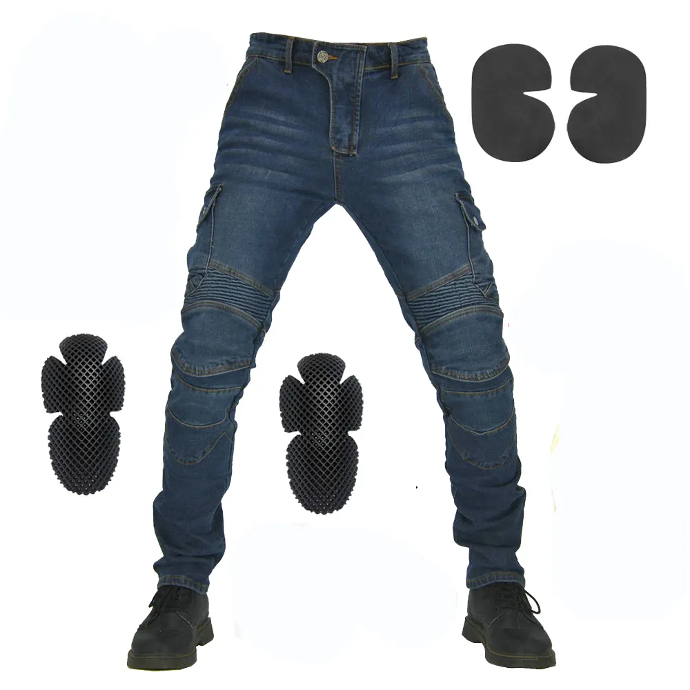 Người đàn ông Moto jeans cưỡi Touring xe máy Quần giáp bảo vệ quần xe máy quần Motocross Jeans thiết bị bảo vệ