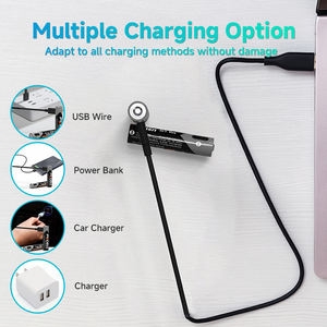 Pkcell डबल <span class=keywords><strong>aa</strong></span> 900mah usb-c चार्जिंग क्षमता 1.5v लिथियम आयन रिचार्जेबल बैटरी 100% - Product Image 3