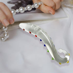 للبيع بالجملة عالية الجودة عصا جي سبوت من الزجاج دسار كريستال عصا الشفاء مدلك كريستال لعبة جنسية يوني عصا - Product Image 6