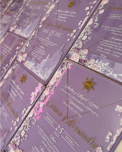 Tarjetas De Invitación Personalizadas De Lujo En Acrílico Para Fiesta De XV Años Quinceañeras Con Temática De <span class=keywords><strong>Enredados</strong></span> Rapunzel - Product Image 2