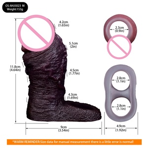 Condón Reutilizable, Funda para Pene, Anillo para Pene de Goma para Agrandamiento Masculino y Retraso de la Eyaculación - Product Image 6