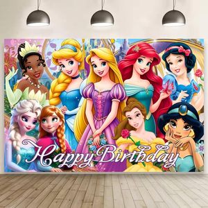 Fondo de fotografí<span class=keywords><strong>a</strong></span> con silueta de princesa rosa, decoración de fiesta glamurosa para niñas, pancarta personalizable - Product Image 2