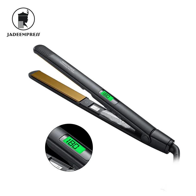 Jadeempress 2 In1プロフェッショナルフラットアイアンとカーリングアイアンセラミックスチームヘアストレートナー