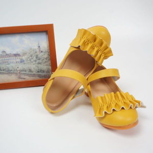 Zapatos de Tacón Alto para Niñas, Nuevos Zapatos de Princesa con Flores Amarillas para Niñas Pequeñas, Zapatos para Fiestas, Cumpleaños y Actuaciones - Product Image 3