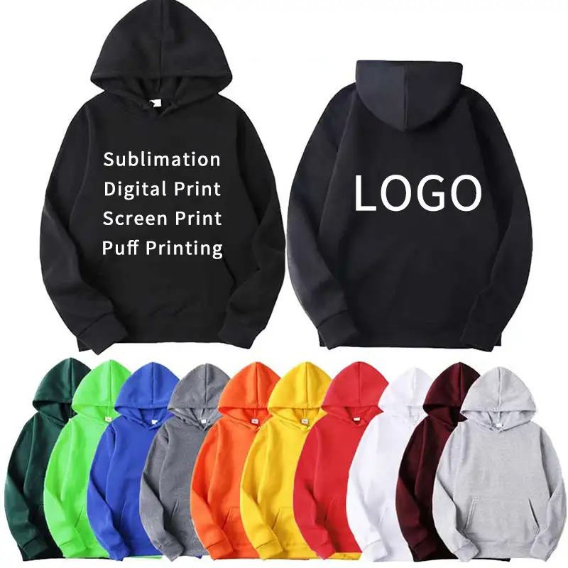 Fashion Casual Custom logo y2k Hoodie Men women Sweatshirts 3D print oversized USA size 100% polyester sublimation blank hoodies