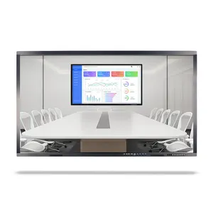 Papan tulis putih pintar 55 inci, papan elektronik Digital interaktif Multi layar sentuh untuk sekolah