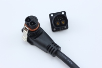 Connecteur DM30 mâle haute tension 2+6 50A IP67 étanche en alliage de cuivre nylon PA66 pour faisceau de câblage de trottinette/moto électrique