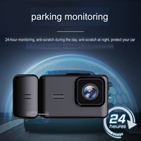 2 inci perekam berkendara 1080P HD tiga lensa, perekam mobil WiFi interkoneksi ponsel