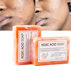 Hot Selling Solid Handmade Kojic Acid <b>Soap</b> 100g Deep Cleaning Face & Body Whitening Vitamin C Natural Private Label - Product Image 3