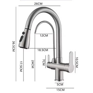 US EU Home Renovators Wholesalers <strong>Top</strong> Selling Pull Out Down Sprayer 2 Handle 3 in 1 Filter Purifier Mixer <strong>Tap</strong> - Product Image 5