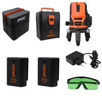Niveau laser rotatif automatique auto-nivelant DINLI GT-X3 5 lignes vert de haute qualité avec pieds en caoutchouc, précision 1 mm/7 m, garantie 3 ans