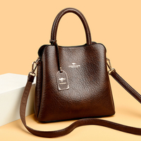 Tas Tangan Wanita Mewah Kualitas Tinggi Grosir Pabrik Model Terbaru Tas Selempang Fashion Bahan Kulit PU untuk Wanita