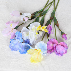 Flor Artificial Iris Púrpura de Plástico para Decoración del Hogar, Arreglo Floral HX-230 - Product Image 2