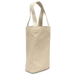 Sac à vin en toile personnalisé avec cordon de serrage et pochette de transport pour 1 à 2 bouteilles, emballage cadeau réutilisable - Product Image 2