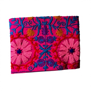 Embroidered Floral <b>Quilt</b> Bohemian Style Cotton Bedspread Multi Color Decorative <b>Throw</b> Blanket Home Decor All Season Use - Product Image 1