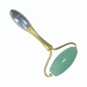 Premium Single-Head <b>Jade</b> <b>Roller</b> – Natural Aventurine Stone with Sturdy Zinc Alloy Ergonomic Grip - Product Image 5