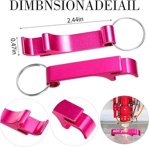 100pcs Personalized Aluminum Bottle Opener Keychain/Logo Keychains for Bar, Graduation, Party, Wedding Favors Gift - Product Image 4