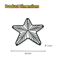 DaS Star Shape Metall Tischplatten Mat Hot Pot Holder für zu Hause