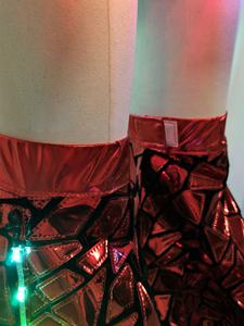 Sombrero de chica moderna con espejo rojo para mujer, actuación en escenario, Festival, disfraz de <span class=keywords><strong>Gogo</strong></span>, Bar, club nocturno, traje Rave, zancos, vestido de salón - Product Image 3