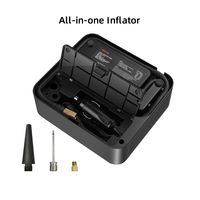 Compresseur d'air portable noir 12V pour voiture, mini, à cylindre lubrifié à l'huile, avec écran LCD et lumière d'urgence, pour gonflage de pneus