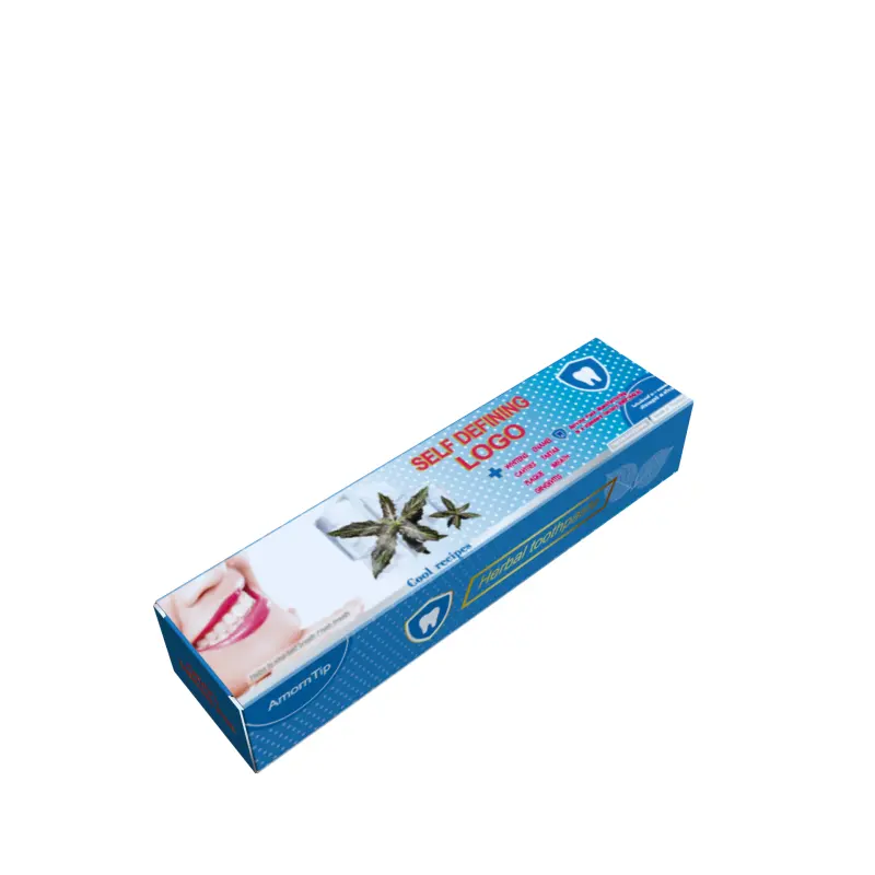 Scatola di imballaggio per dentifricio con Logo di dimensioni personalizzate scatola di carta per la pulizia dei denti scatola di dentifricio per uso domestico all'ingrosso riciclabile