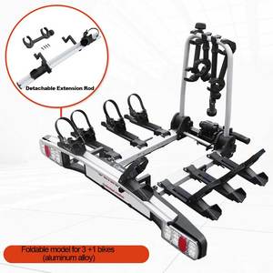 Support de vélo de haute qualité en alliage d'aluminium pour 3 à 4 vélos, crochet arrière pour SUV, remorque pour vélos - Product Image 5