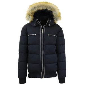 Nueva chaqueta acolchada de invierno de alta calidad para hombre con capucha de piel OEM cortavientos para hombre chaqueta de abrigo informal acolchada chaquetas de invierno para hombre - Product Image 3