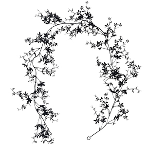 พวงมาลัยฮาโลวีนกิ่งไม้สีเข้ม - Product Image 1