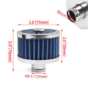 Filtro de Aire Tipo Hongo de 23mm Rojo, Azul y Negro para Modificación, Reequipamiento y Actualización de Automóviles - Product Image 2