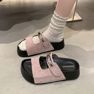 New Style Fashionable Casual Beach Outdoor Slip-on Thick-soled <b>Wedge</b> Platform for Spring <b>Summer</b> Autumn Wear Lightweight - Product Image 3